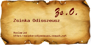 Zsinka Odisszeusz névjegykártya